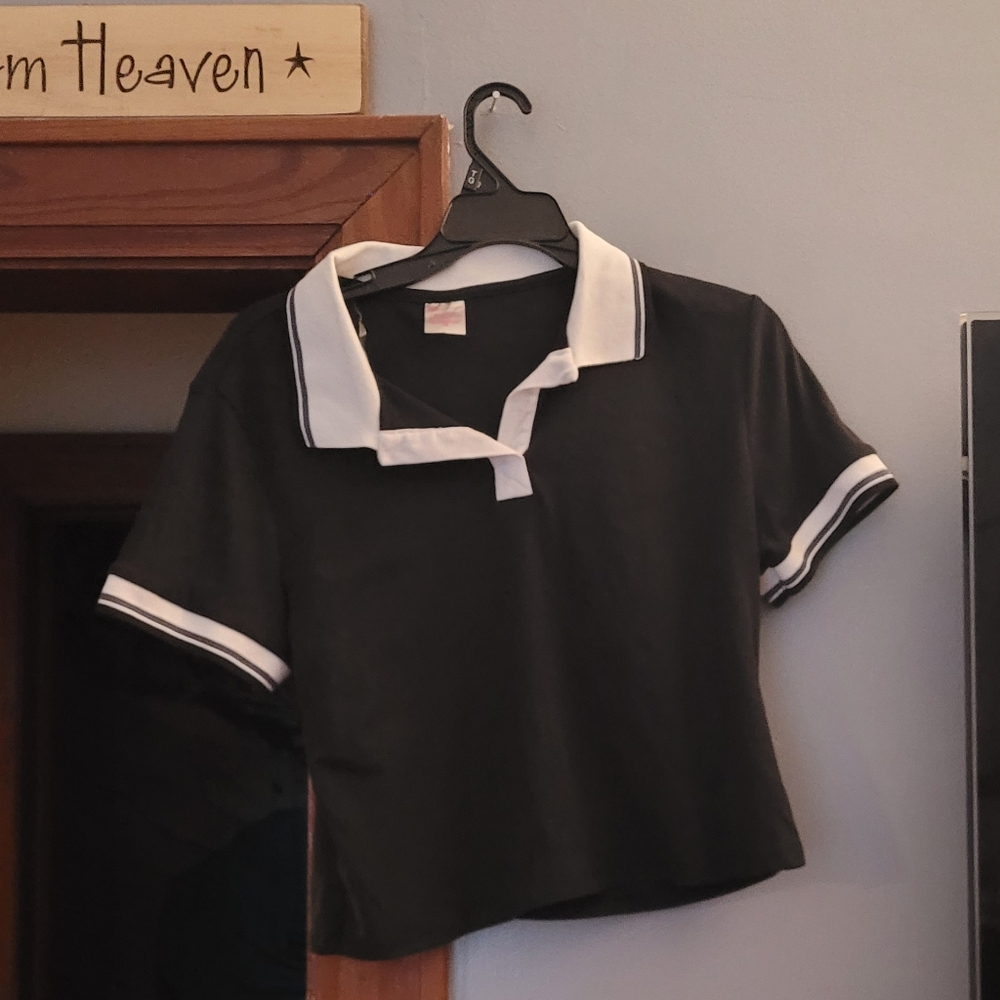 Black and White Polo Shirt